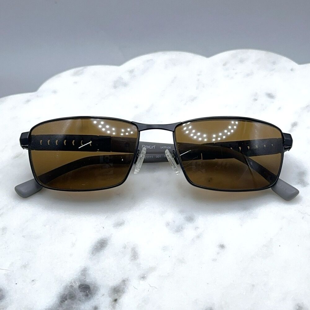 Flexon Latitude E1110 001 Black Rectangular Eyegl… - image 5